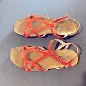 NAOT sandal - Dorith style - ORANGE leather - size 39